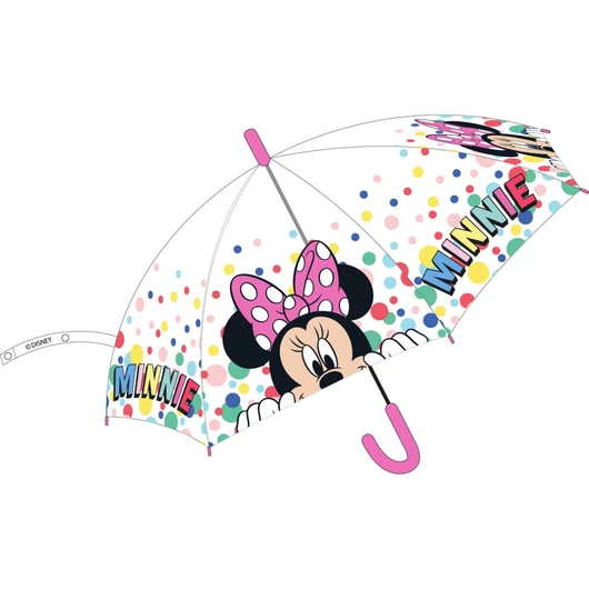 Disney Minnie Dots gyerek félautomata átlátszó esernyő Ø74 cm