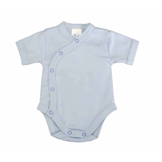 Rövid ujjú elöl patentos baba body