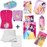 Kép 1/11 - Disney Hercegnők 10 részes ovis kezdőcsomag, mely tartalmazza az összes felszerelést: ovis zsákot, többféle táskát, komplett ágynemű szettet, kulacsot, uzsonnás dobozt és higiéniai kellékeket.