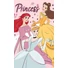 Kép 10/11 - Rózsaszín ovis törölköző 'Princess' felirattal, Ariel, Hamupipőke és Belle mintával.