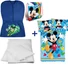 Kép 1/5 - Disney Mickey 4 részes ovis zsák szett: kék focis Mickey ovis zsák, Mickey 'Hello Summer' tornazsák, Mickey 'Joyful' ovis ágyneműhuzat és hozzá illő paplan-párna szett.