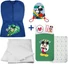Kép 1/5 - Disney Mickey 4 részes ovis zsák szett: kék focis Mickey ovis zsák, Mickey 'Run' tornazsák, Mickey 'Letters' ovis ágyneműhuzat és hozzá illő paplan-párna szett.