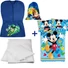 Kép 1/5 - Disney Mickey 4 részes ovis zsák szett: kék focis Mickey ovis zsák, Mickey 'és Barátai' tornazsák, Mickey 'Joyful' ovis ágyneműhuzat és hozzá illő paplan-párna szett.