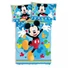 Kép 4/4 - Kétrészes pamut Disney Mickey &quot;Joyful&quot; ovis ágyneműhuzat vidám, ugráló Mickey egér mintával, 100x135 cm-s méretben.