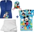 Kép 1/5 - Disney Mickey 4 részes ovis zsák szett: kék Mickey ovis zsák, Mickey 'Run' tornazsák, Mickey 'Joyful' ovis ágyneműhuzat és hozzá illő paplan-párna szett.