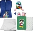 Kép 1/5 - Disney Mickey 4 részes ovis zsák szett: kék Mickey ovis zsák, Mickey 'Run' tornazsák, Mickey 'Letters' ovis ágyneműhuzat és hozzá illő paplan-párna szett.