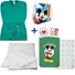 Kép 1/5 - Disney Mickey 4 részes ovis zsák szett: türkiz, Mickey sportos ovis zsákkal, Mickey 'Hello Summer' tornazsák, Mickey 'Letters' ovis ágyneműhuzat és hozzá illő paplan-párna szett.