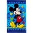 Kép 10/11 - Kék pamut ovis törölköző, klasszikus, álló Mickey egér mintával.