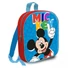 Kép 7/11 - Piros és kék, könnyen tisztítható anyagú ovis hátizsák integető Mickey egérrel.