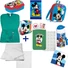 Kép 1/11 - Disney Mickey Egér 10 részes ovis kezdőcsomag, mely tartalmazza az összes felszerelést: ovis zsákot, többféle táskát, komplett ágynemű szettet, kulacsot, uzsonnás dobozt és ovis törölközőket.