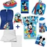 Kép 1/11 - Disney Mickey Egér 10 részes ovis kezdőcsomag, mely tartalmazza az összes felszerelést: ovis zsákot, többféle táskát, komplett ágynemű szettet, kulacsot, uzsonnás dobozt és ovis törölközőket.