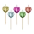 Kép 1/2 - Szív Metallic Heart tortagyertya, gyertya szett 5 db-os