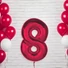 Kép 5/5 - Piros 8-as Red szám fólia lufi 92 cm