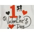 Kép 3/3 - "1st Valentine's day" feliratos valentin napi baba body fehér