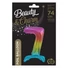 Kép 3/5 - Színes Rainbow 7-es szám fólia lufi talppal 74 cm