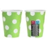 Kép 3/3 - Zöld Green Polka Dots papír pohár 6 db-os 270 ml