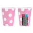 Kép 3/3 - Rózsaszín Pink Polka Dots papír pohár 6 db-os 270 ml