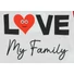 Kép 3/3 - "Love my family" feliratos rövid ujjú baba body piros