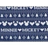 Kép 3/3 - Disney Mickey és Minnie feliratos| norvégmintás hosszú ujjú rugdalózó kék Karácsony