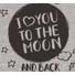 Kép 3/3 - Hosszú ujjú baba rugdalózó " I love to the moon and back" felirattal