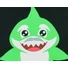 Kép 3/3 - Rövid ujjú férfi póló cápás mintával "Grandpa shark" felirattal