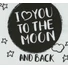 Kép 2/2 - "I love you to the moon and back" feliratos rövid ujjú baba body fehér