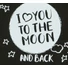 Kép 2/2 - "I love you to the moon and back" feliratos rövid ujjú baba body fekete