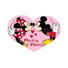 Kép 1/2 - Disney Minnie, Mickey Heart 3D formapárna, díszpárna 40 cm
