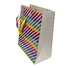 Kép 1/3 - Színes Striped csillámos papír ajándéktasak, ajándékzacskó 18x10x23 cm