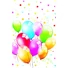 Kép 2/2 - Színes Birthday Balloons papír asztalterítő 120x180 cm