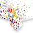 Kép 2/2 - Happy Birthday Dots papír asztalterítő 120x180 cm