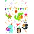 Kép 2/2 - Állatos Cute Party papír asztalterítő 120x180 cm