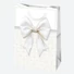 Kép 7/7 - Fehér Bow papír ajándéktasak, ajándékzacskó 23x32x11 cm