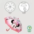 Kép 5/5 - Disney Minnie Cheerful gyerek átlátszó esernyő Ø71 cm