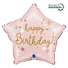 Kép 1/2 - Happy Birthday Pink Star fólia lufi 46 cm