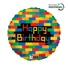Kép 1/2 - Happy Birthday Blocks fólia lufi 46 cm