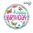 Kép 1/2 - Happy Birthday Colorful Butterflies fólia lufi 46 cm