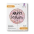 Kép 2/2 - Happy Birthday Pink Confetti fólia lufi 46 cm