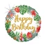 Kép 1/2 - Happy Birthday Glitter Tropical fólia lufi 46 cm