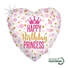 Kép 1/2 - Happy Birthday Glitter Princess fólia lufi 46 cm