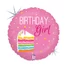 Kép 1/2 - Happy Birthday Cake Girl Holo fólia lufi 46 cm