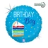 Kép 1/2 - Happy Birthday Cake Boy Holo fólia lufi 46 cm