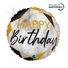 Kép 1/2 - Happy Birthday Glitter Marble fólia lufi 46 cm
