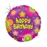 Kép 1/2 - Happy Birthday Flowers Holo fólia lufi 46 cm