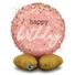 Kép 1/2 - Happy Birthday Rose Gold fólia lufi talppal 41 cm