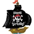 Kép 1/2 - Happy Birthday Pirate Ship fólia lufi 117 cm