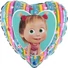 Kép 1/2 - Mása és a medve Rainbow fólia lufi 46 cm