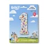 Kép 2/2 - Bluey Friends 1-es szám fólia lufi 66 cm