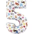 Kép 1/2 - Bluey Friends 5-ös szám fólia lufi 66 cm