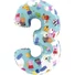 Kép 1/2 - Peppa malac Blue 3-as szám fólia lufi 66 cm